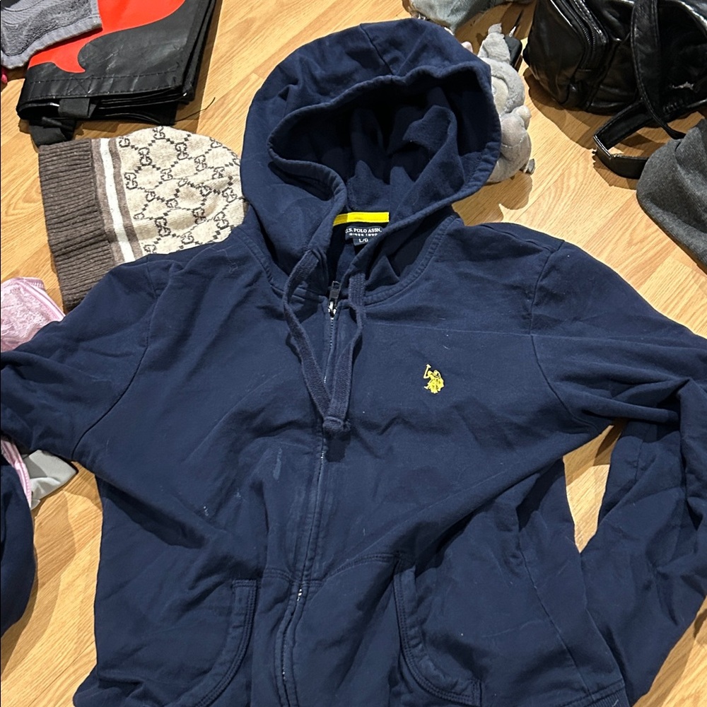 Navy Kids Hoodie Jacket